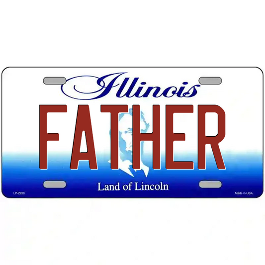 Father Illinois Metal Sign