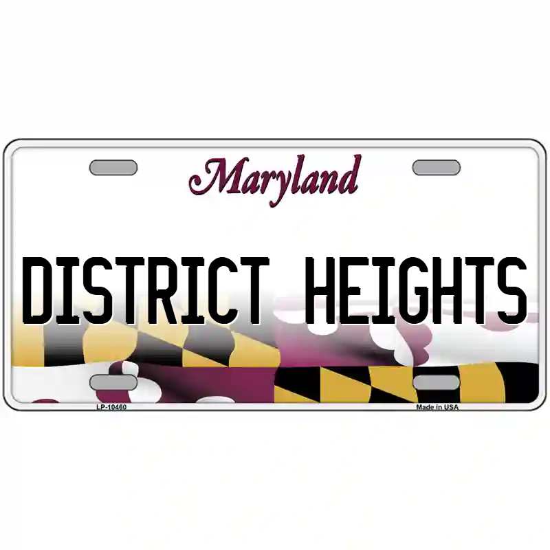 District Heights Maryland Metal Sign