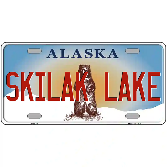 Skilak Lake Alaska Metal Sign