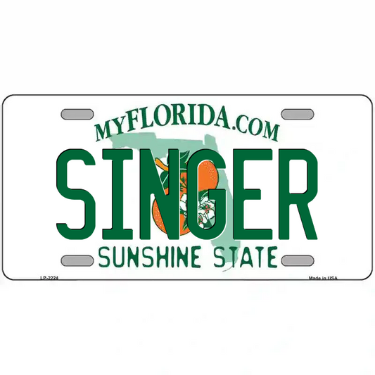 Singer Florida Metal Sign