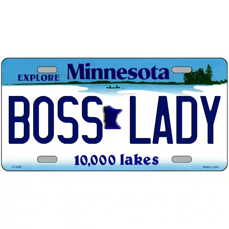 Boss Lady Minnesota Metal Sign