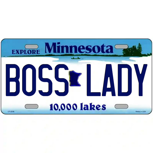 Boss Lady Minnesota Metal Sign