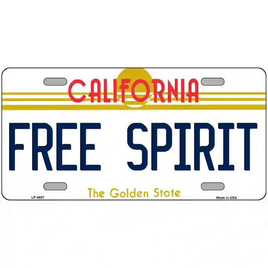 Free Spirit California Metal Sign