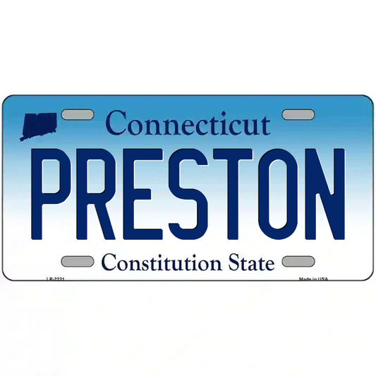 Preston Connecticut Metal Sign