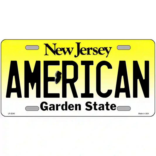 American New Jersey Metal Sign