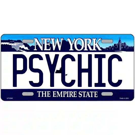 Psychic New York Blue Metal Sign
