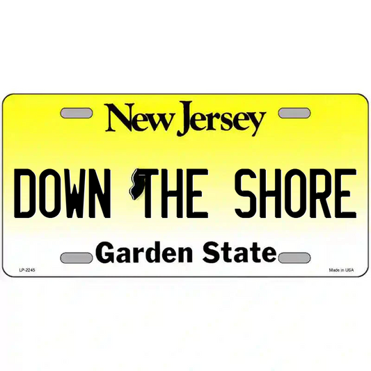Down the Shore New Jersey Metal Sign