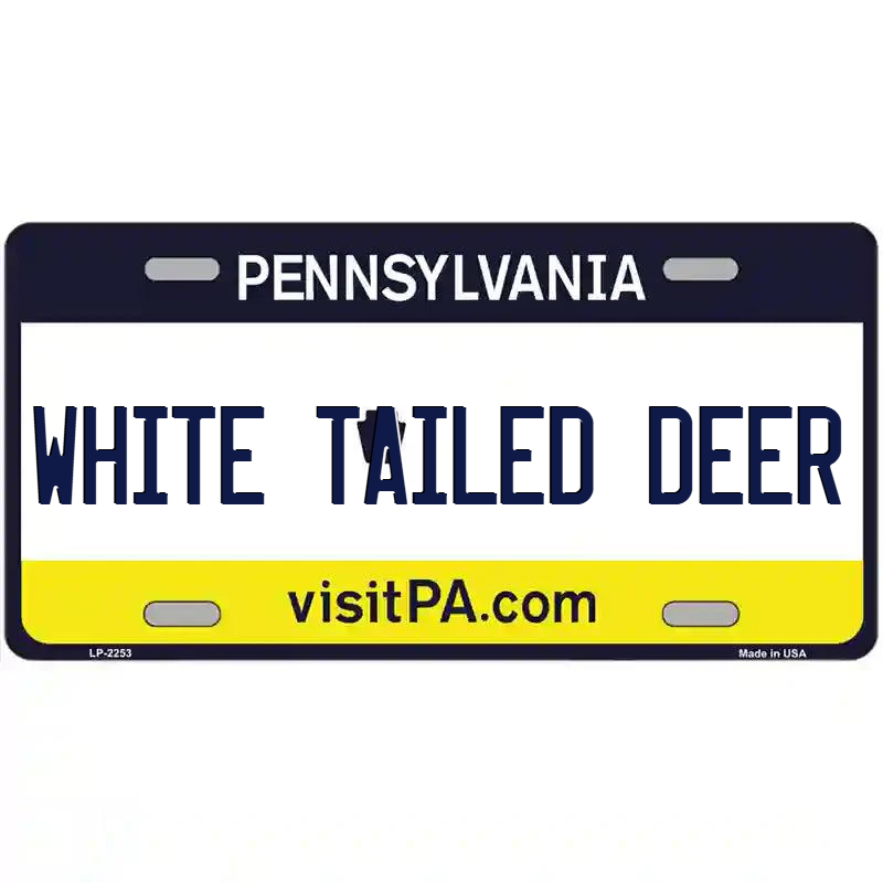 White-Tailed Deer Pennsylvania Metal Sign