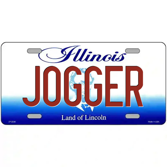 Jogger Illinois Metal Sign