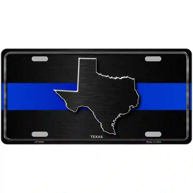 Texas Thin Blue Line Metal Sign