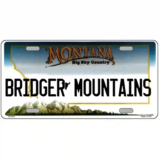Bridger Mountains Montana Metal Sign