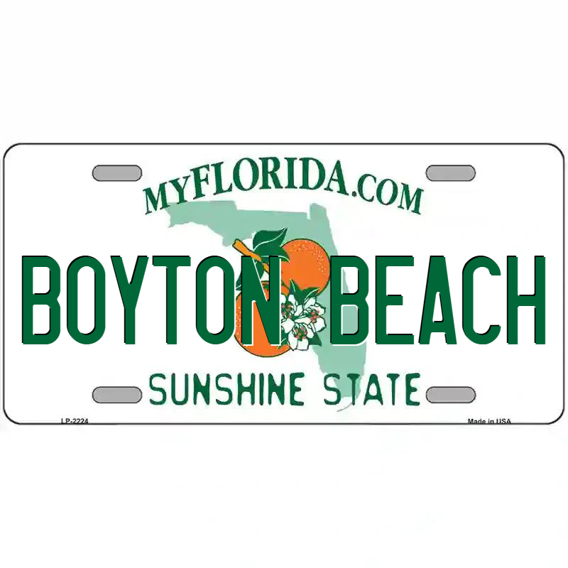Boyton Beach Florida Metal Sign