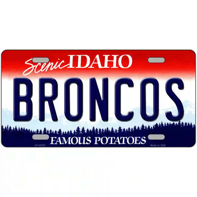 Broncos Idaho Metal Sign