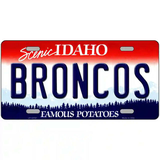 Broncos Idaho Metal Sign