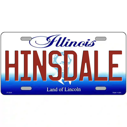 Hinsdale Illinois Metal Sign