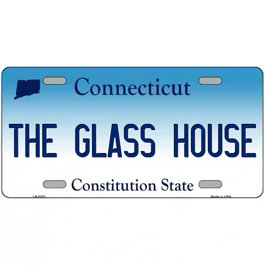 The Glass House Connecticut Metal Sign