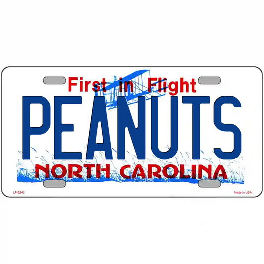 Peanuts North Carolina Metal Sign