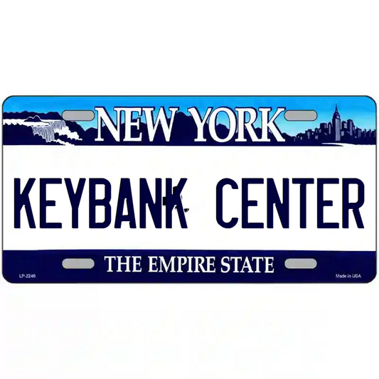 Keybank Center New York Blue Metal Sign