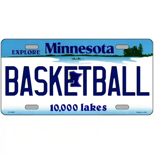 Basketball Minnesota Metal Sign