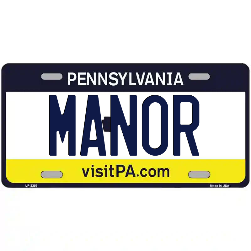 Manor Pennsylvania Metal Sign