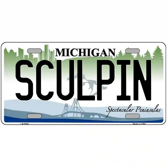 Sculpin Michigan Metal Sign