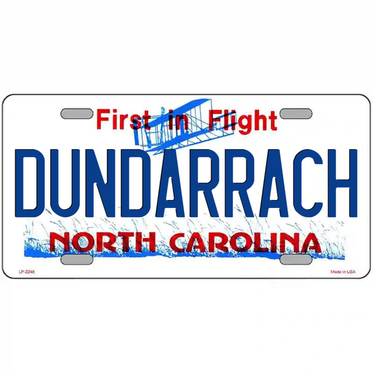 Dundarrach North Carolina Metal Sign