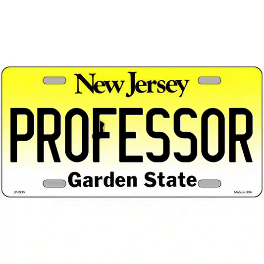 Professor New Jersey Metal Sign