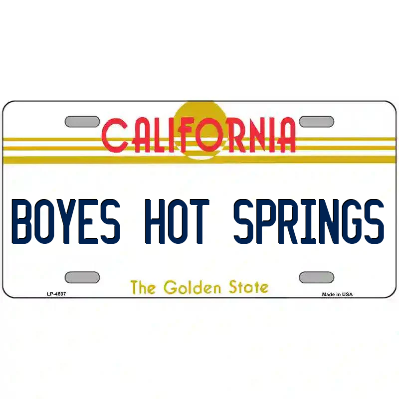 Boyes Hot Springs California Metal Sign