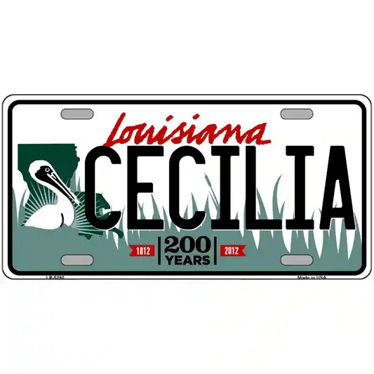 Cecilia Louisiana Metal Sign