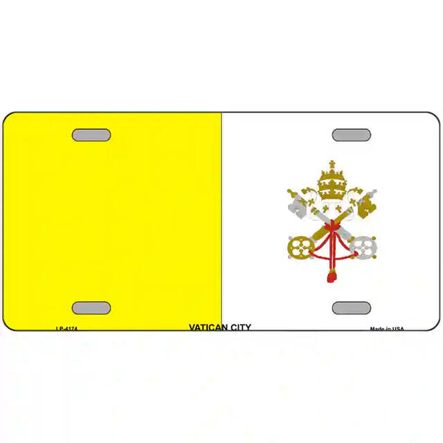 Vatican City Flag Metal Sign