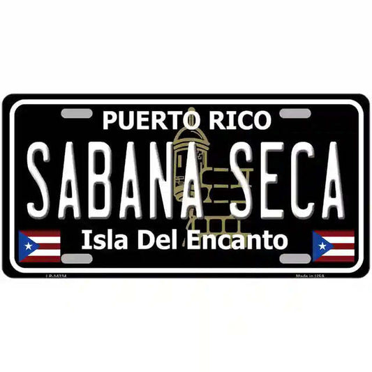Sabana Seca Puerto Rico Black Metal Sign