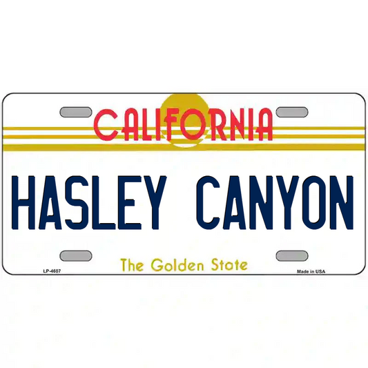 Hasley Canyon California Metal Sign