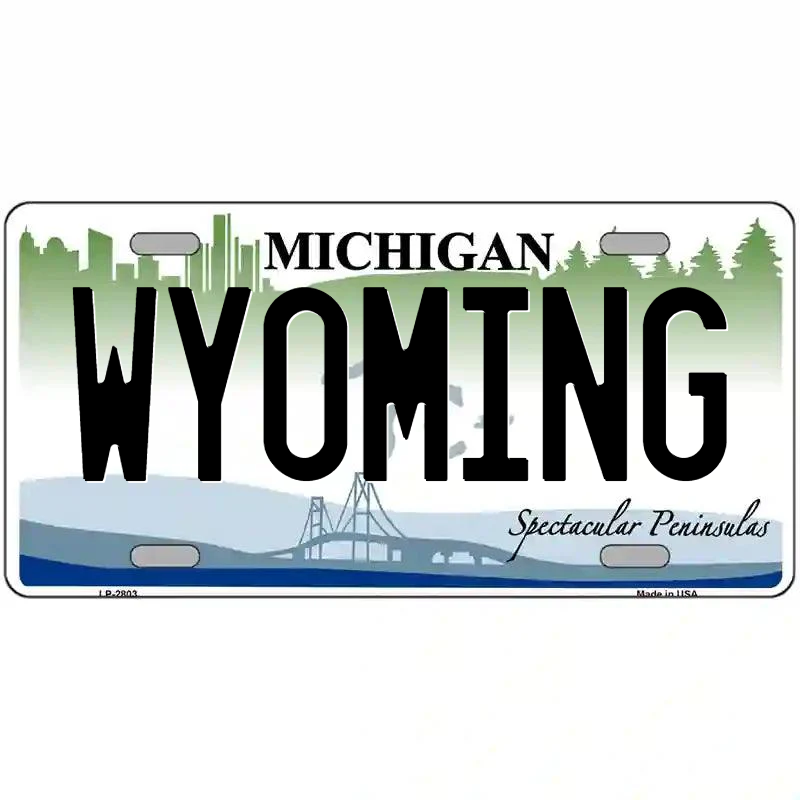 Wyoming Michigan Metal Sign
