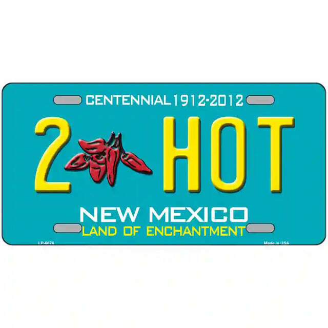 2 Hot Chilis New Mexico Metal Sign