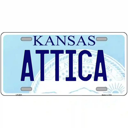 Attica Kansas Metal Sign