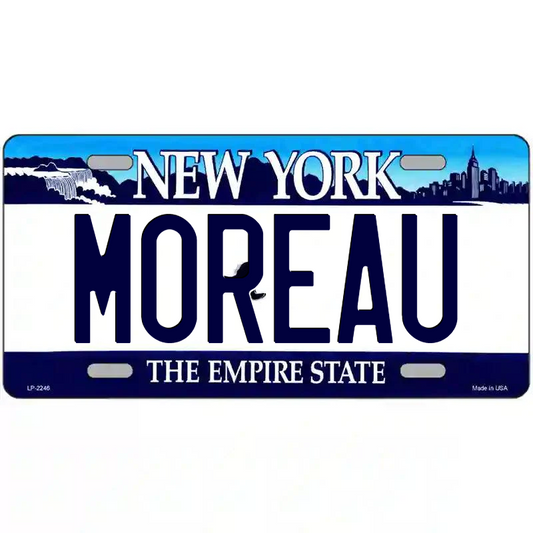 Moreau New York Blue Metal Sign