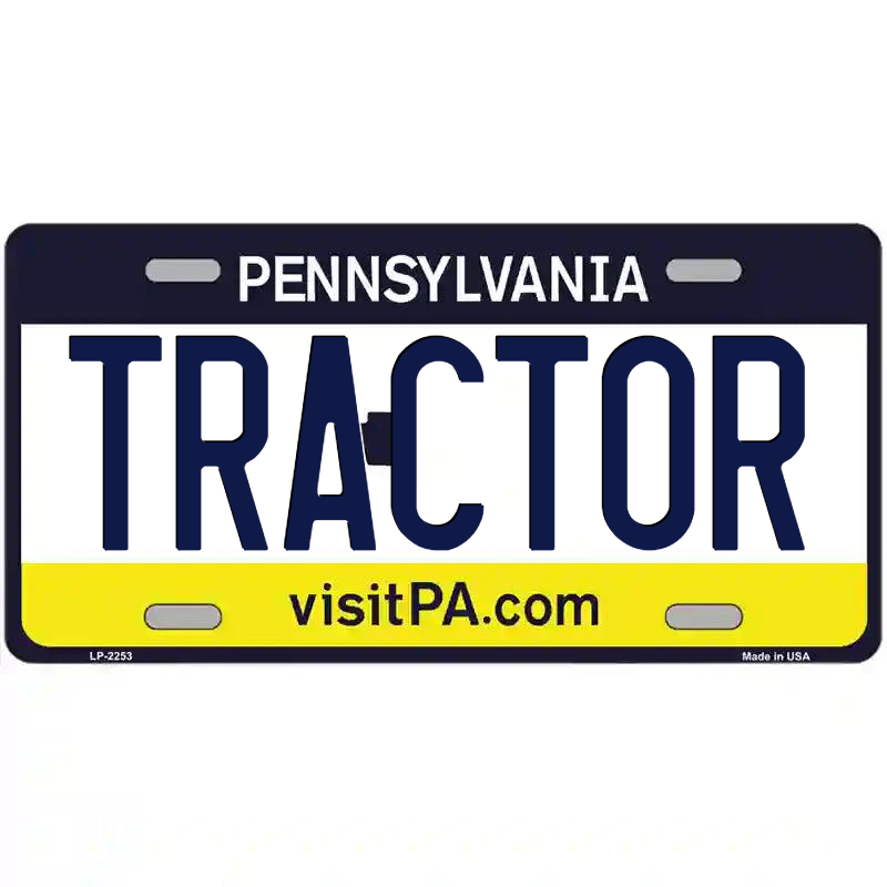 Tractor Pennsylvania Metal Sign