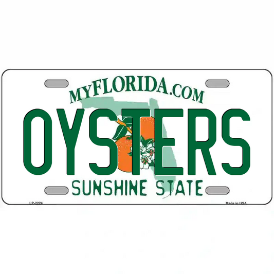 Oysters Florida Metal Sign