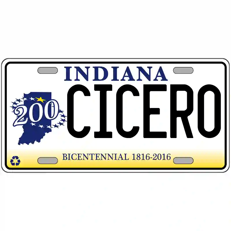 Cicero Indiana Bicentennial Metal Sign