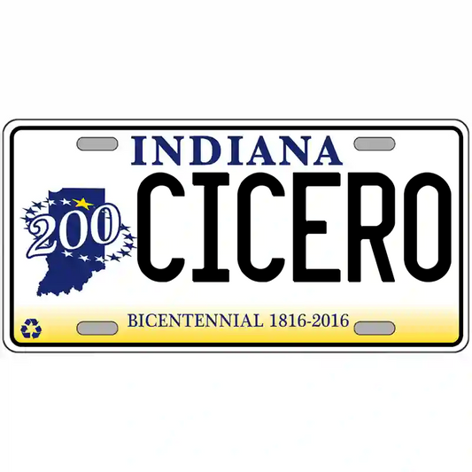 Cicero Indiana Bicentennial Metal Sign