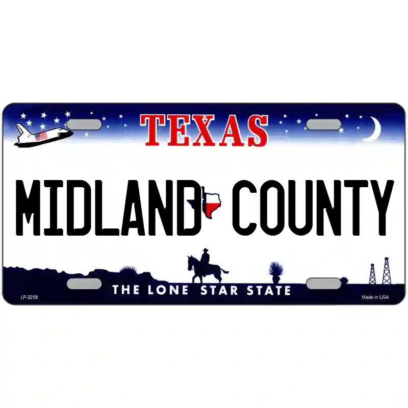 Midland County Texas Metal Sign