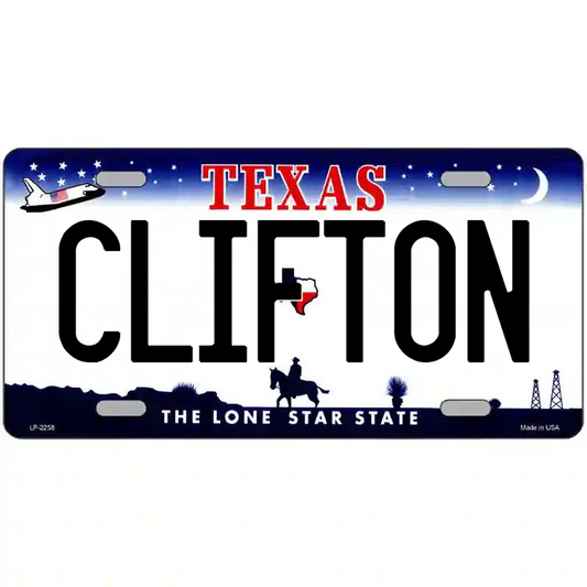 Clifton Texas Metal Sign
