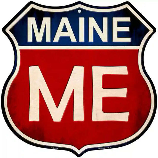 Maine Highway Shield Metal Sign