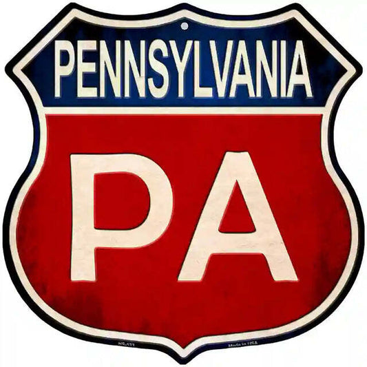 Pennsylvania Highway Shield Metal Sign