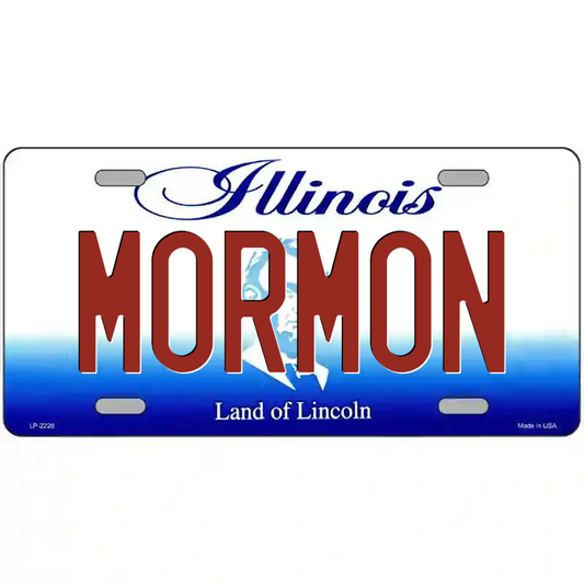 Mormon Illinois Metal Sign
