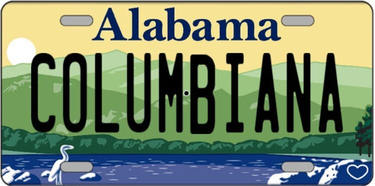 Columbiana Alabama Metal Sign