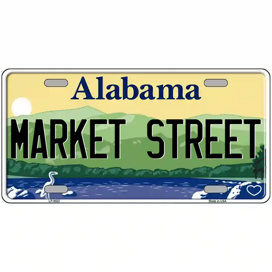 Market Street Alabama Metal Sign