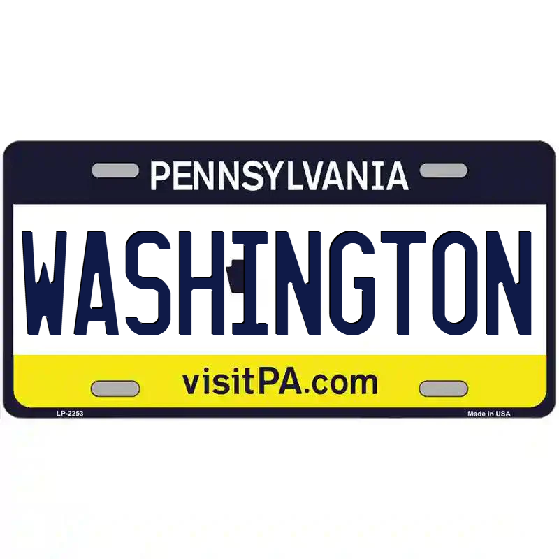 Washington Pennsylvania Metal Sign