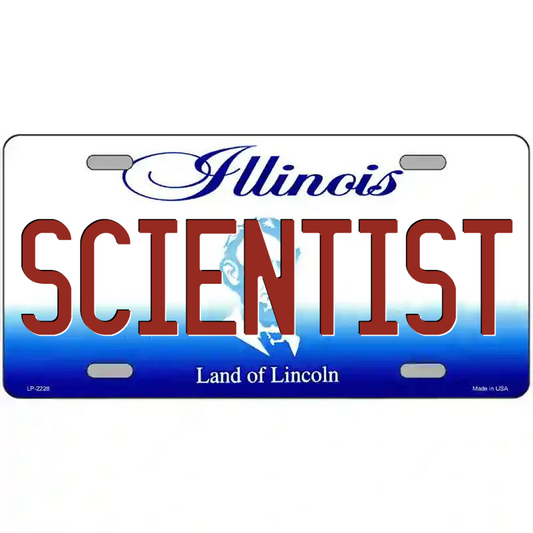 Scientist Illinois Metal Sign