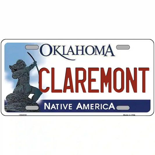 Claremont Oklahoma Metal Sign